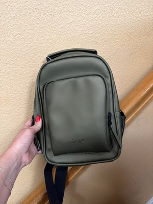 RAINS Olive Green Waterproof Backpack