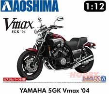YAMAHA 5GK Vmax '04 with Custom parts motorcycle 1:12 model kit AOSHIMA 06313