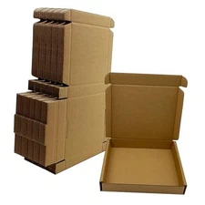 Small Shipping Boxes 50 Pack, Brown Kraft Corrugated Cardboard 6x5x1 inch