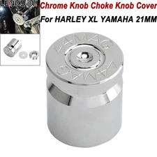 1X Chrome Aluminum Choke Knob Cover 21mm For Harley Sportster Softail Road Glide