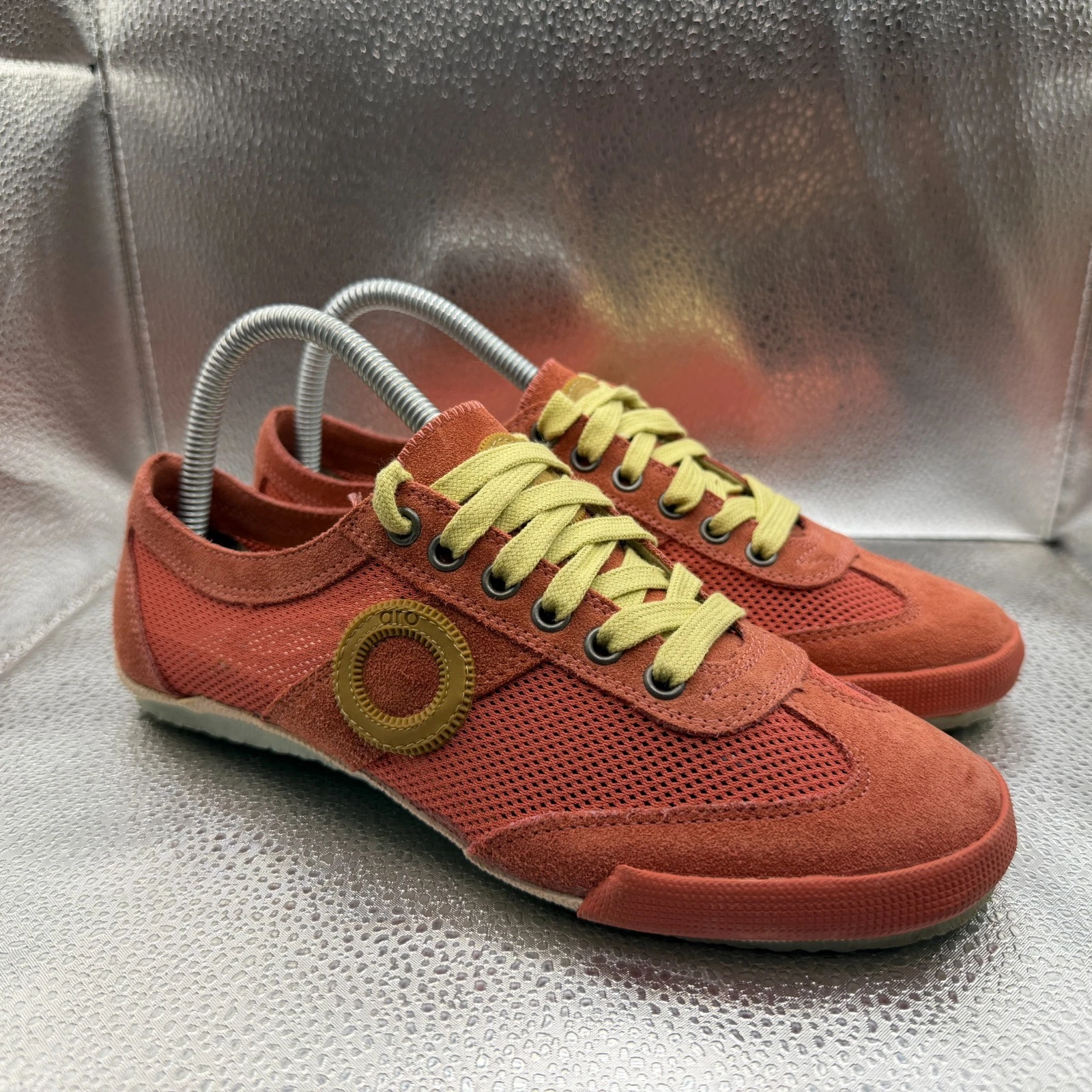 Size EU 38 Aro Joaneta Net 3133 Coral Orange Womens Lace Up Sneaker Shoes