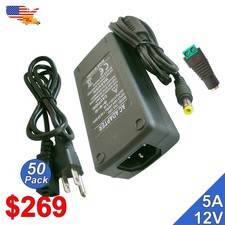 AC To DC Transformer 12V 5A 120V AC To 12V DC LED Light Strip Power Supply