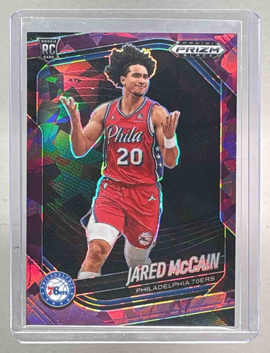 Jared McCain 2024 Panini Prizm Black #80 Purple Ice Rookie RC /149