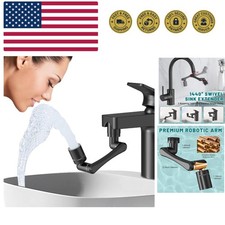 1440 Rotating-Faucet-Extender Sink Aerator - 1080 360 Large-Angle Splash T...