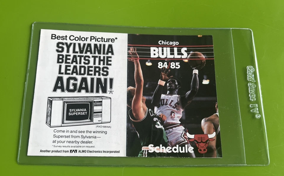 1984-85 Chicago Bulls Pocket Schedule Michael Jordan 1st Round Draft Pick - Image 2 of 4