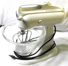 VINTAGE  KITCHENAID MIXER  3C STAND MIXER w/ BEEHIVE GLASS BOWL & BEATER WORKS