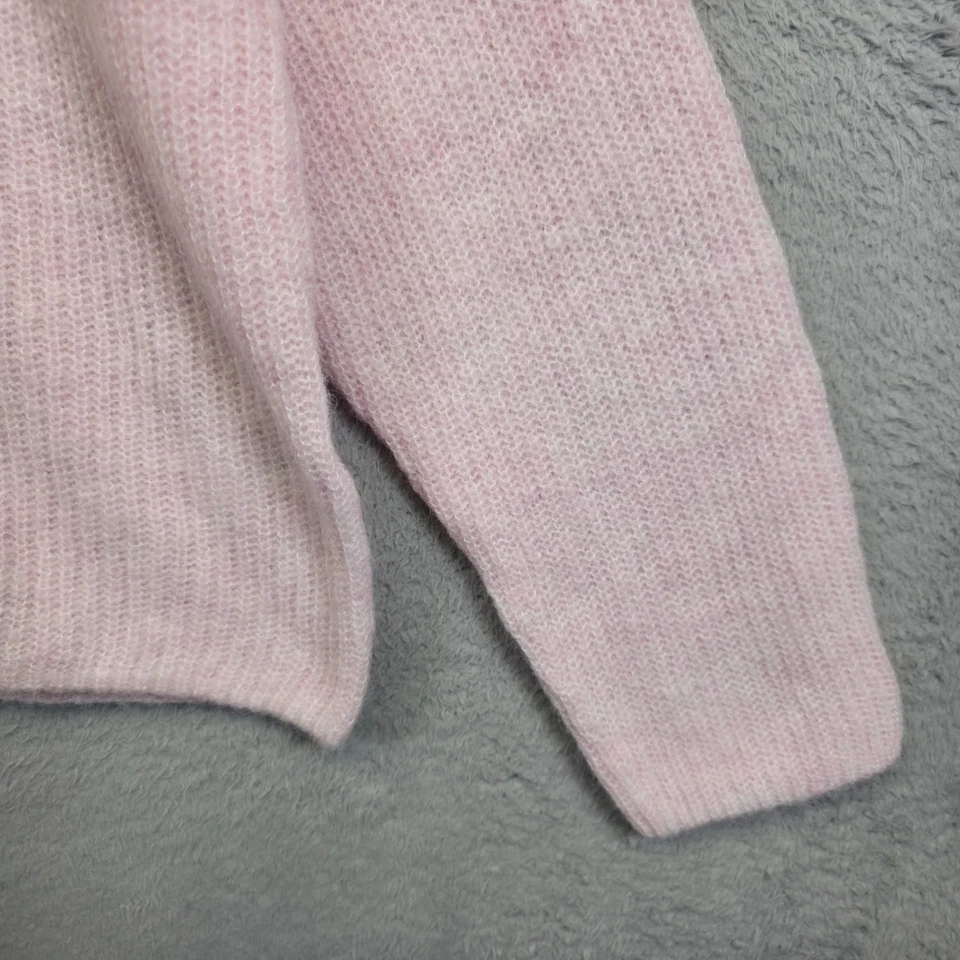Suéter feminino Banana Republic 2XL lã rosa alpaca malha aberta aconchegante tamanho grande - Imagem 3 de 4