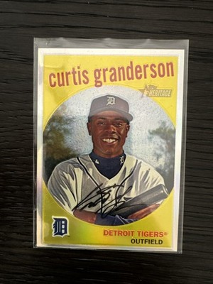 2008 Topps Heritage Chrome Refractor #C242 Curtis Granderson #d/559 Tigers