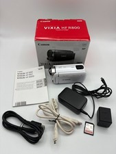 Canon VIXIA HF R800 HD Camcorder Video Camera White 57x Zoom Vlog Travel Bundle