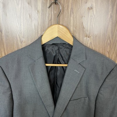 Apt9 Blazer Jacket Mens 40R Brown Solid Polyester Double Vented Two Buttons