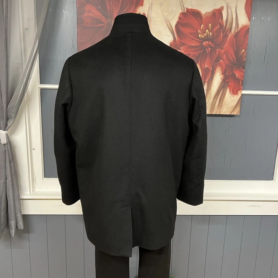 Cardinal of Canada Bib Insert Coat Topcoat Overcoat Mens XL (46-48R) Wool Black - Image 3 of 4