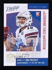 2016 Panini Prestige NFL Passport Ink 18/100 Dak Prescott #3 Auto uk2