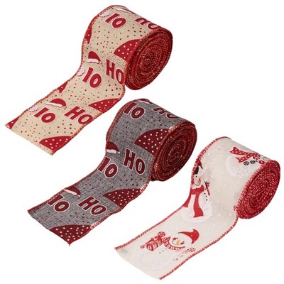 Christmas Craft Ribbon Fade Proof Materials Flexible Design For Festives