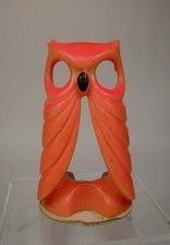 Vintage Gurley Orange Halloween Owl Candle Ho...