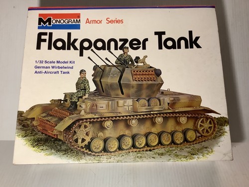 Monogram 1972 1:32 Flakpanzer Tank Armor Series 8219–300 Missing Instructions