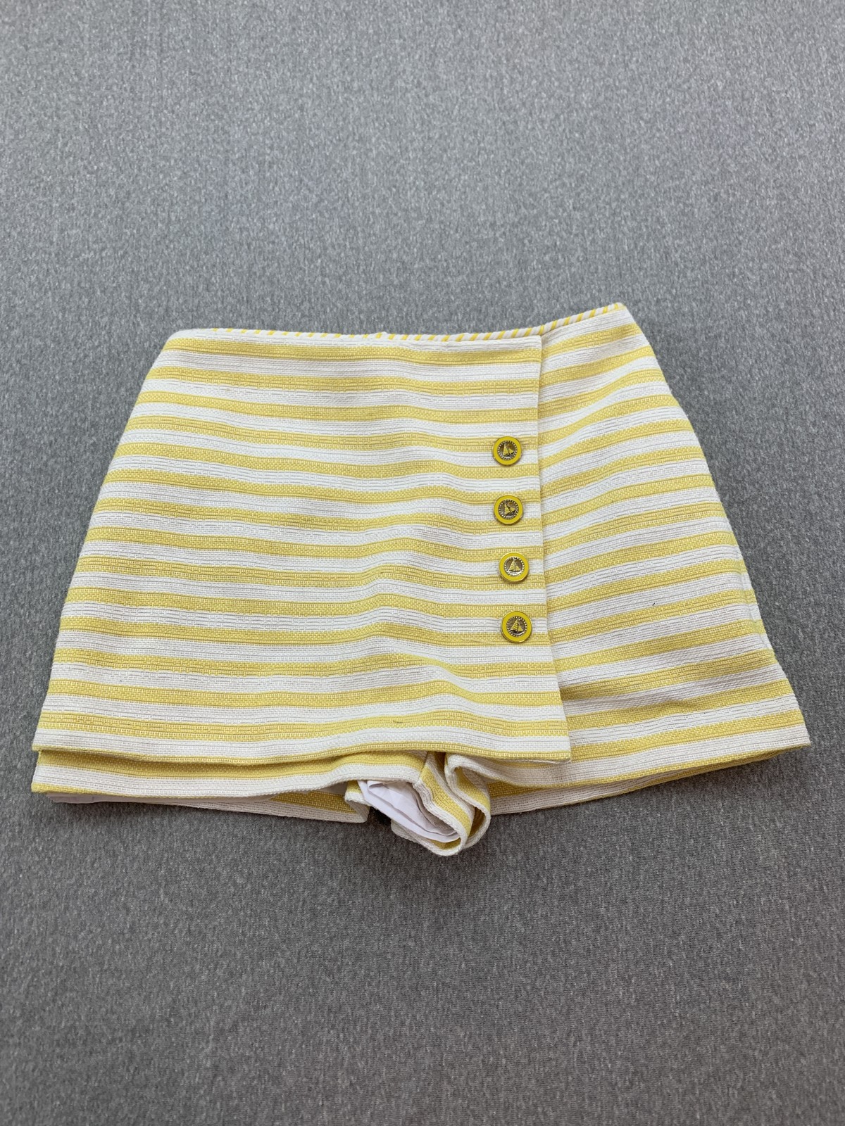 Christian Lacroix Shorts Womens 2 Striped Nautical Sailor Button Detail Summer