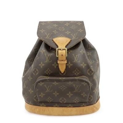 Louis Vuitton Monogram Montsouris MM Backpack Rucksack Brown M51136 Used F/S