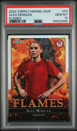 2024 Topps Chrome U.S. Olympic & Para Tm- Alex Morgan Card #F3 PSA GEM MT 10 - 第 1/2 張圖片