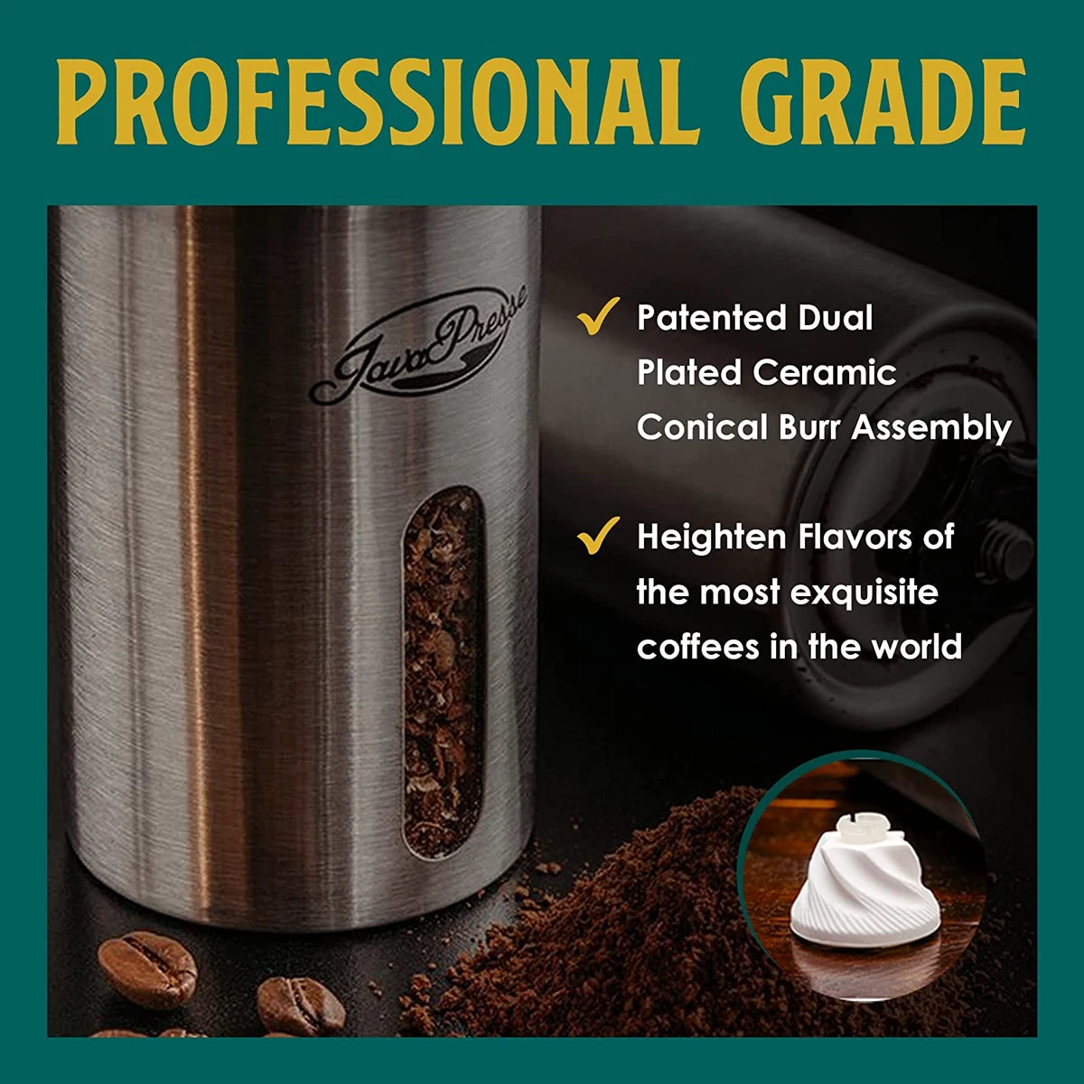 Buy Our #1 Rated Manual Burr Coffee Grinder - JavaPresse Coffee Company