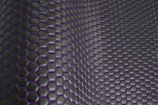 Purple Vinyl Grain Quilted Faux Leather Upholstery Fabric Hexagon 55" 4mm