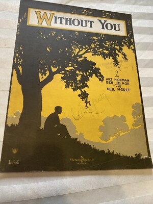 Without You Vintage Sheet Music Art Hickman 1922