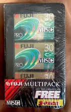 Fuji Pro TC-30 Premium High Grade VHS-C Camcorder Tapes With Case 3 Pack