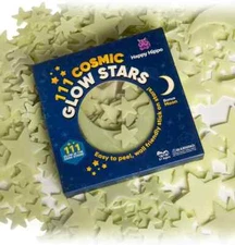 Happy Hippo 111 Glow in The Dark Stars for Ceiling with Bonus Moon (111-Pack) 