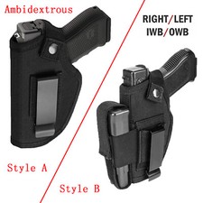Gun Holster for Concealed Carry IWB OWB Right/Left Hand Pistol Waist Belt Holder