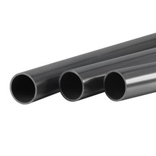 3pcs PVC Pipe 36mm ID x 40mm OD 0.5m Rigid Water Pipe Drain Pipe Black
