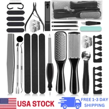 36 in 1 Pedicure Kit, Professional Pedicure Tools Foot Rasp Foot Dead Skin Remov