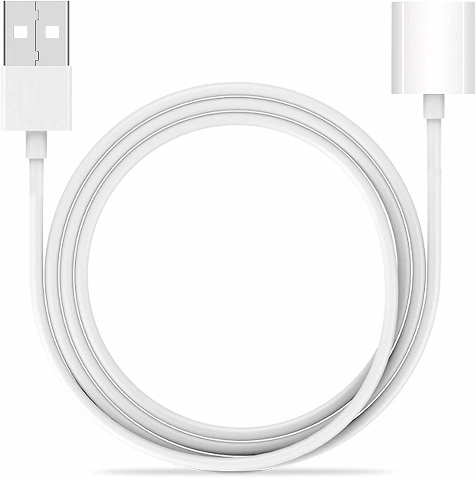 TechMatte Flexible Charging Adapter Cable for Apple Pencil (5 Feet, White) - Image 2 of 4