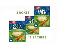 Batchelors Cup a Soup with Croutons Cream of Vegetable   3 x 122g  ( 12 Saches) 
