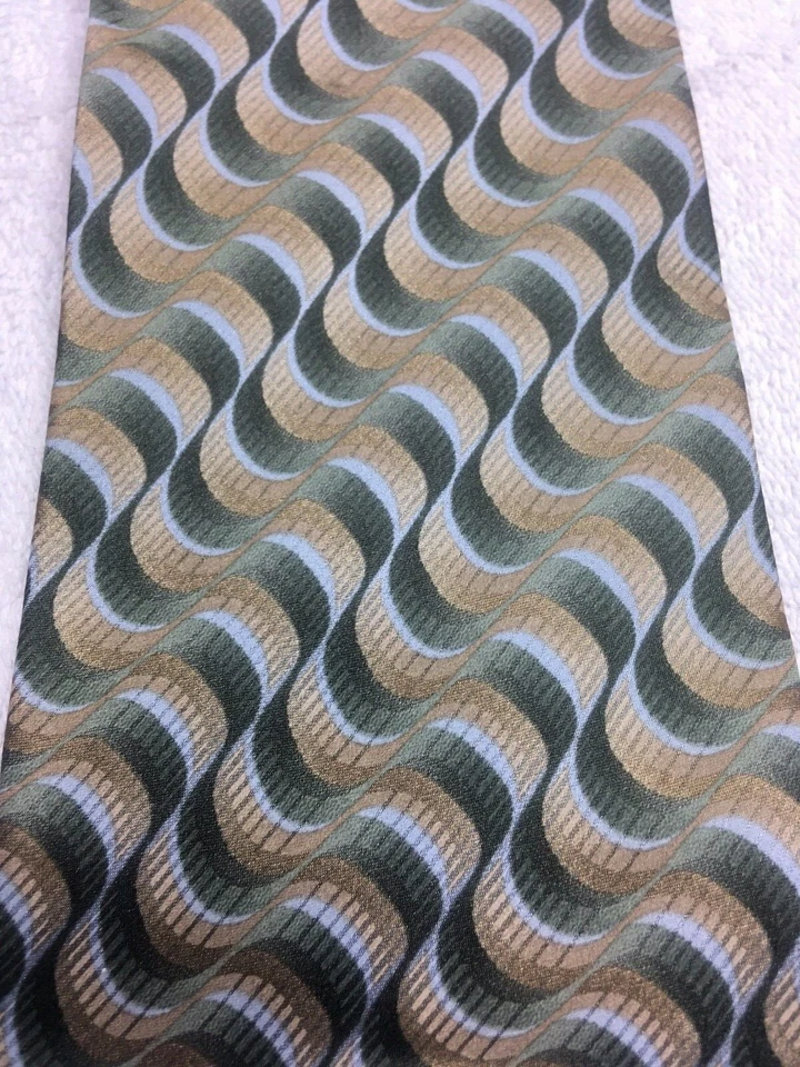 VAN HEUSEN CORBATA HOMBRE VERDE Y DORADO 4 X 60 Foto 3 de 4