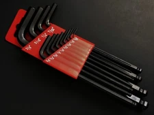 13 pieces Hex Allen L Wrench SAE Set Long Arm Ball End with tool holder New