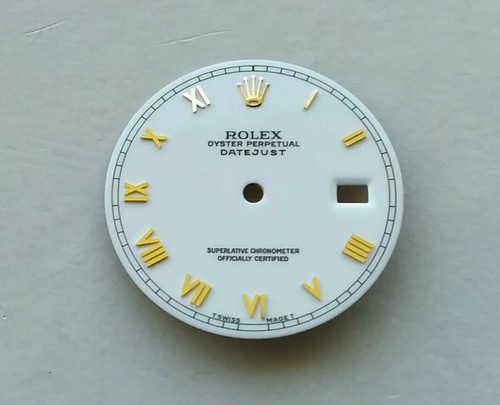 Rolex Quadrante Dial Bianco Romani per Datejust oro e acciaio oro | eBay