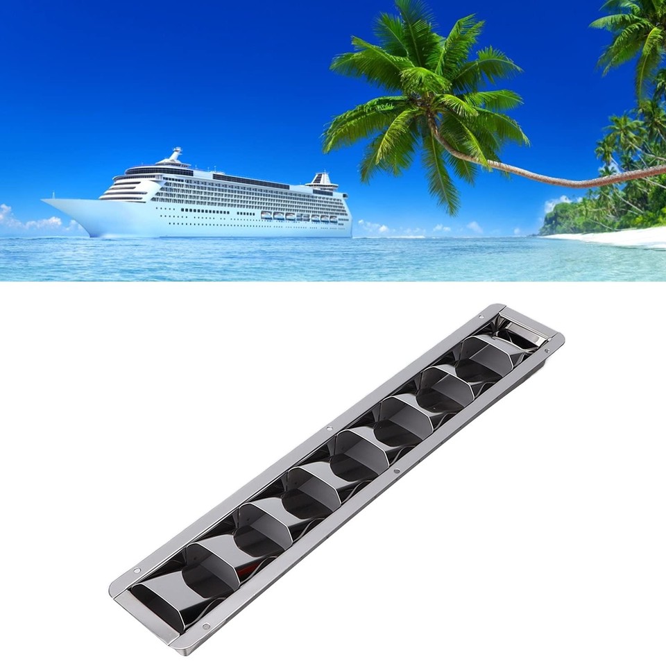 Marine Vent Grille Oblong 8 Slots Stainless Steel Grid Cover for Boat