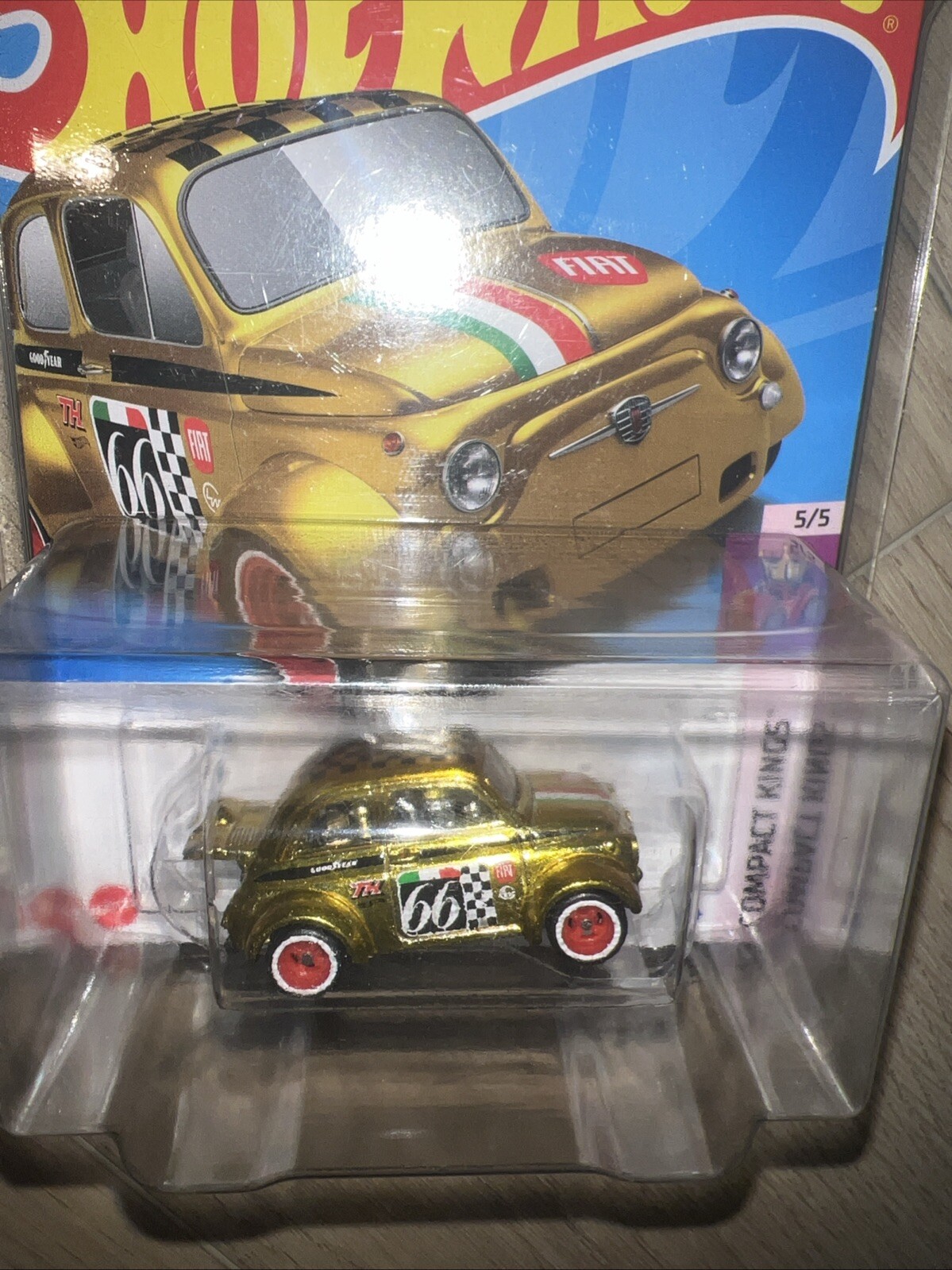 Hot Wheels Super Treasure Hunt '60s Fiat 500D Modificado with Protector