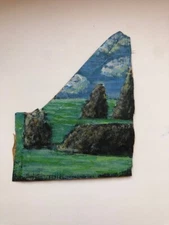 картина міні океан море скали гори небо акрил 5х4 дюймів акрил