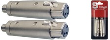 2 x XLR with Cinch adapter in blister