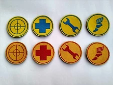Patches from the game Team Fortress 2/ Medic/ Scout/ Sniper/ Engineer