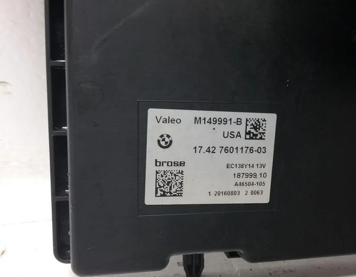 Conjunto de ventilador eléctrico BMW X3 2013-2018 4 cilindros Foto 3 de 3