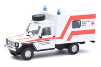 "Schuco 452668600 Mercedes Benz G-Klasse Krankenwagen \"Drk\" Weiss/Orange 1:87"