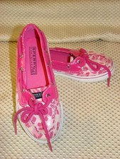 SPERRY Top Sider Biscayne Pink Sequin Animal Print Boat Shoes Girl s Size: 10.5