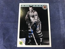 I4-98 HOCKEY CARD - ED SHACK TORONTO MAPLE LEAFS - AUTOGRAPHED - 1992 ULTIMATE