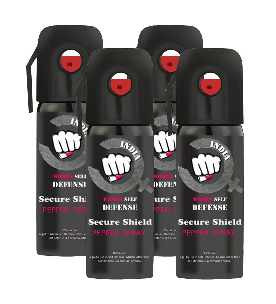 Self Defense Pepper Spray, 55 Ml | 45 Shots Pack Of 4 Be Safe Forever Ultra Max