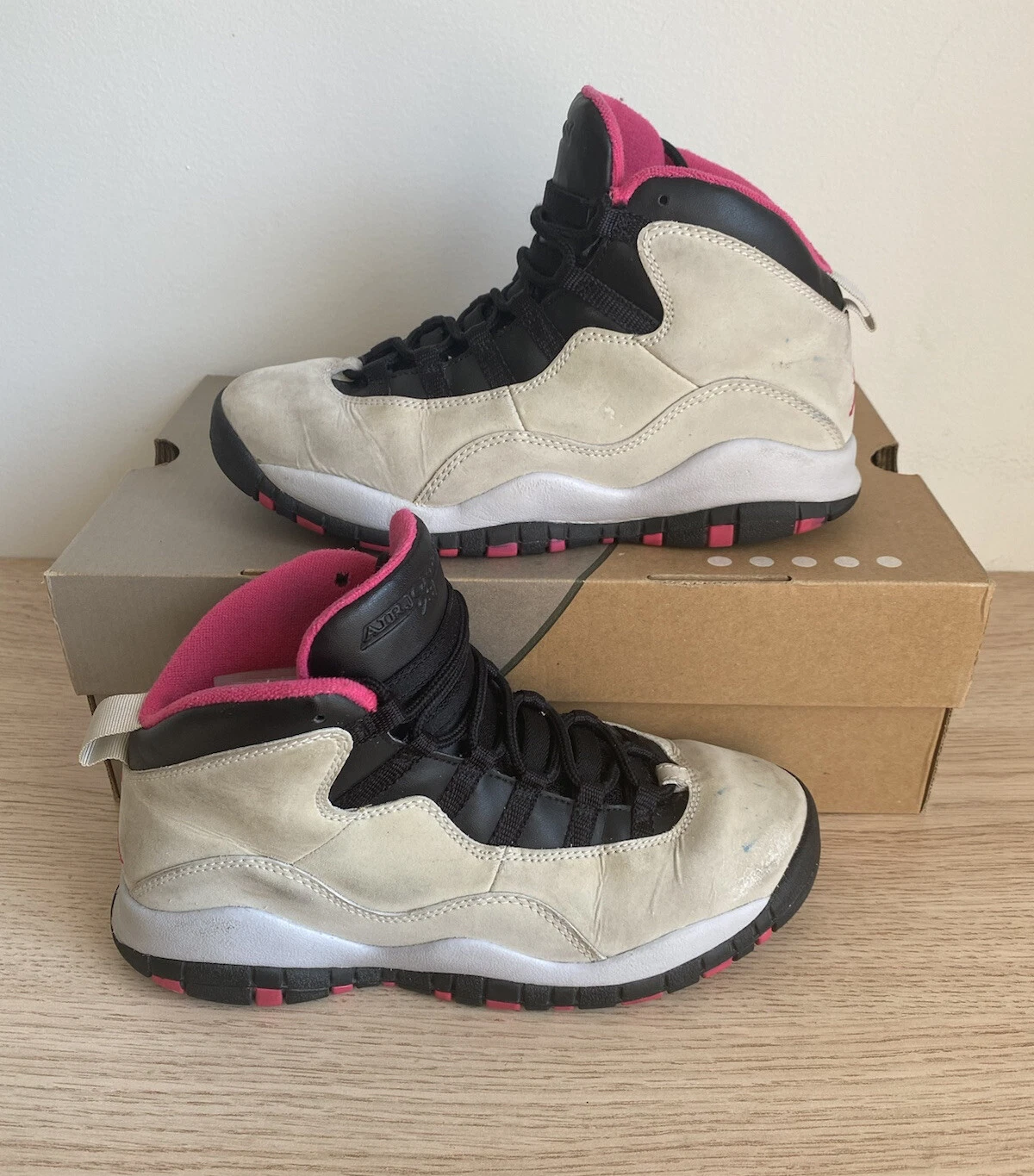 Nike Air Jordan 10 X Retro GS Vivid Pink 487211 008 taglia 4 5 Y 6 W