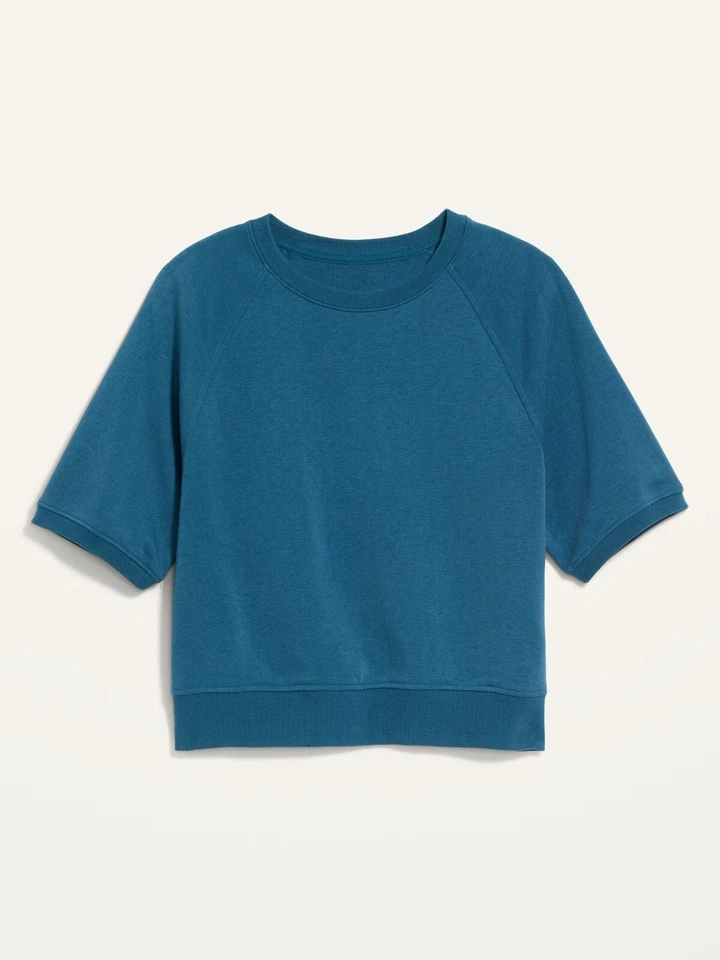 OLD NAVY Vintage Elbow Sleeve Crew Neck Sweatshirt #W313 - Image 3 of 4
