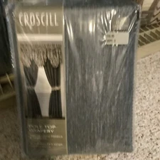 CROSCILL HOME Drapery (2) Lined Panels & Tiebacks 82" x 84"  Pattern Auden, New