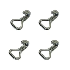 1" Marine Grade J Web Hook J Hook Rigging Stainless Steel 400 Lbs Load Cap. 4 Pc
