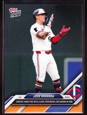 Jose Miranda Twins 5 Hit Game vs Tigers 2024 Topps Now #376 Orange Parallel 4/5